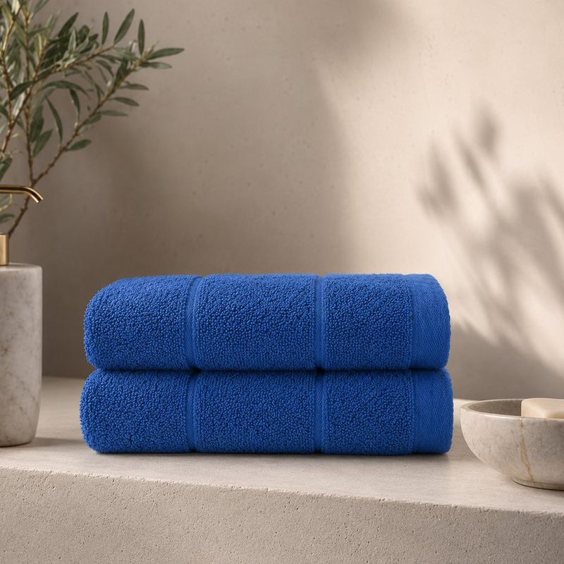 Set de 4 Toallas Qdry para Baño Color Azul