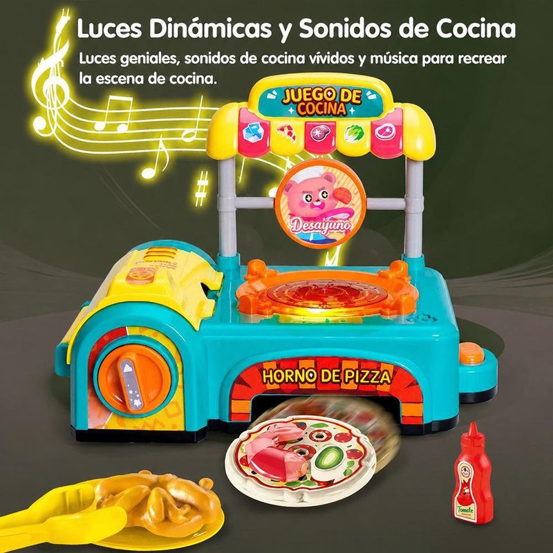 Set de Cocina Infantil Learning Fun con Luz, Sonido y Accesorios Multicolor