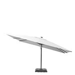 Sombrilla Banana Sonora II LED Solar Rectangular para Exterior 282 x 391 cm Blanca