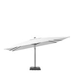 Sombrilla Banana Sonora II LED Solar Rectangular para Exterior 282 x 391 cm Blanca