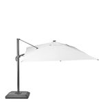 Sombrilla Banana Sonora II LED Solar Rectangular para Exterior 282 x 391 cm Blanca
