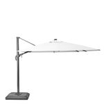 Sombrilla Banana Sonora II LED Solar Rectangular para Exterior 282 x 391 cm Blanca