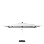 Sombrilla Banana Sonora II LED Solar Rectangular para Exterior 282 x 391 cm Blanca