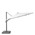 Sombrilla Banana Sonora II LED Solar Rectangular para Exterior 282 x 391 cm Blanca