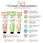 Set de Cremas Hidratantes para Manos de 50 mL Aroma Vainilla, Pepino y Lovely Fruit