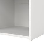 Mesa de Noche Space Blanca con 1 Gaveta y Compartimiento Abierto de 38 x 36 x 48 cm