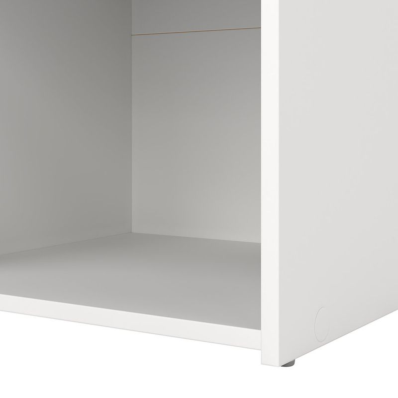 Mesa de Noche Space Blanca con 1 Gaveta y Compartimiento Abierto de 38 x 36 x 48 cm