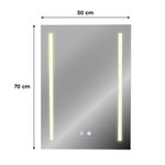 Espejo LED Rectangular 50x70 cm