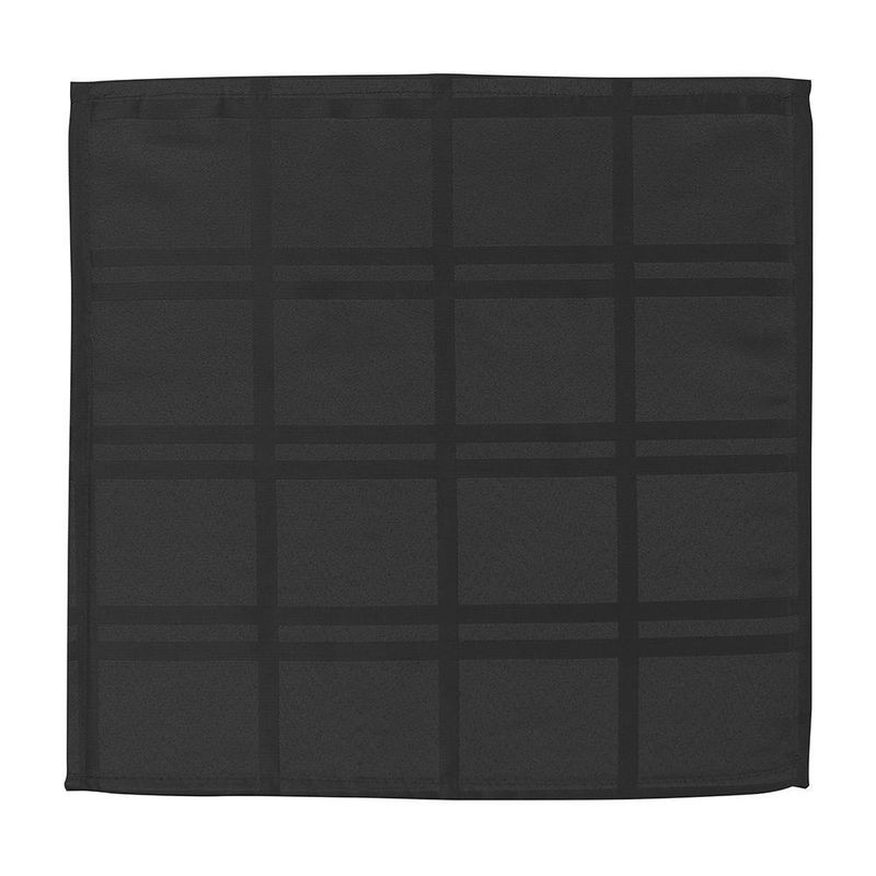 Set de 4 Servilletas con Relieve Negro de 40X40 Cm - Viva