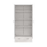 Armario Space Blanco de 2 Puertas y 1 Gaveta para Dormitorio de 79.4 x 35.7 x 170.4 cm