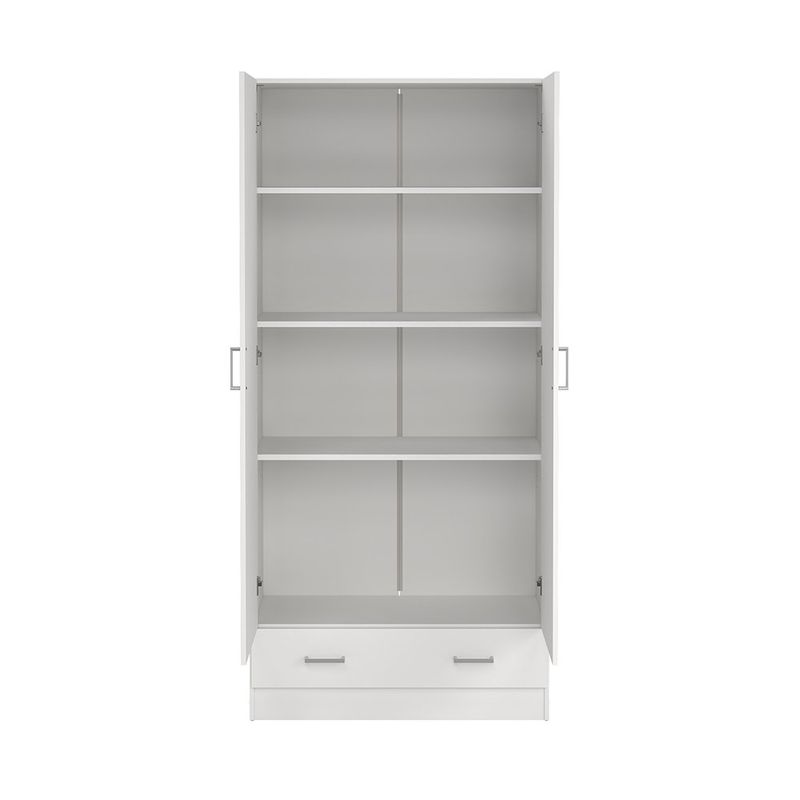 Armario Space Blanco de 2 Puertas y 1 Gaveta para Dormitorio de 79.4 x 35.7 x 170.4 cm