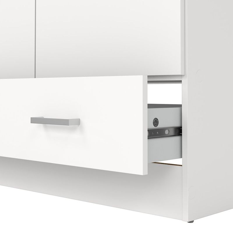 Armario Space Blanco de 2 Puertas y 1 Gaveta para Dormitorio de 79.4 x 35.7 x 170.4 cm