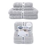 Set de 4 Toallas Qdry para Baño Color Gris
