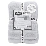 Set de 4 Toallas Qdry para Baño Color Gris