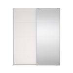 Armario Bergamo Blanco con 2 Puertas Corredizas y Espejo de 178.5 x 66.6 x 221 cm