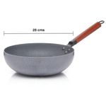 Sartén Wok Antiadherente de Aluminio 28 cm Negro Nordika