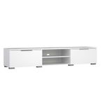 Rack para TV Match Blanco Brillante con 2 Puertas y Pasacables de 172.7 x 39.9 x 33.1 cm