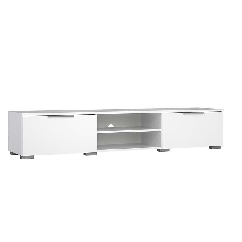 Rack para TV Match Blanco Brillante con 2 Puertas y Pasacables de 172.7 x 39.9 x 33.1 cm