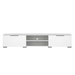 Rack para TV Match Blanco Brillante con 2 Puertas y Pasacables de 172.7 x 39.9 x 33.1 cm