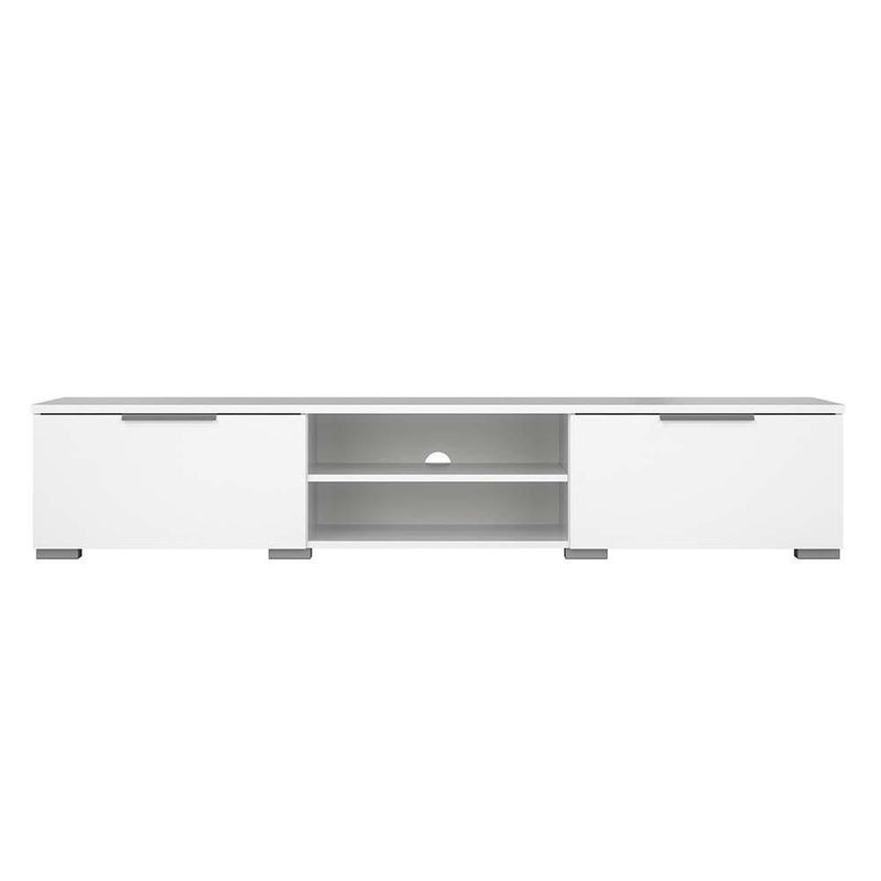 Rack para TV Match Blanco Brillante con 2 Puertas y Pasacables de 172.7 x 39.9 x 33.1 cm