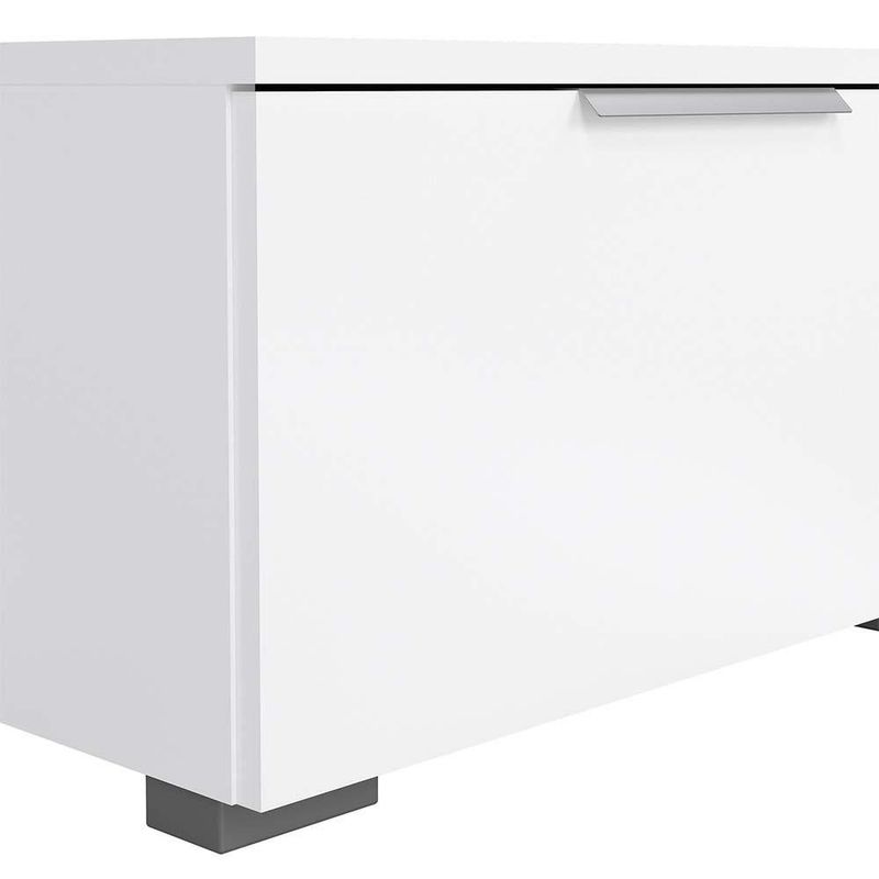 Rack para TV Match Blanco Brillante con 2 Puertas y Pasacables de 172.7 x 39.9 x 33.1 cm