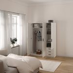 Armario Sprint Blanco de 3 Puertas y 3 Gavetas para Dormitorio de 147 x 49.8 x 200.4 cm