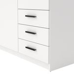 Armario Sprint Blanco de 3 Puertas y 3 Gavetas para Dormitorio de 147 x 49.8 x 200.4 cm