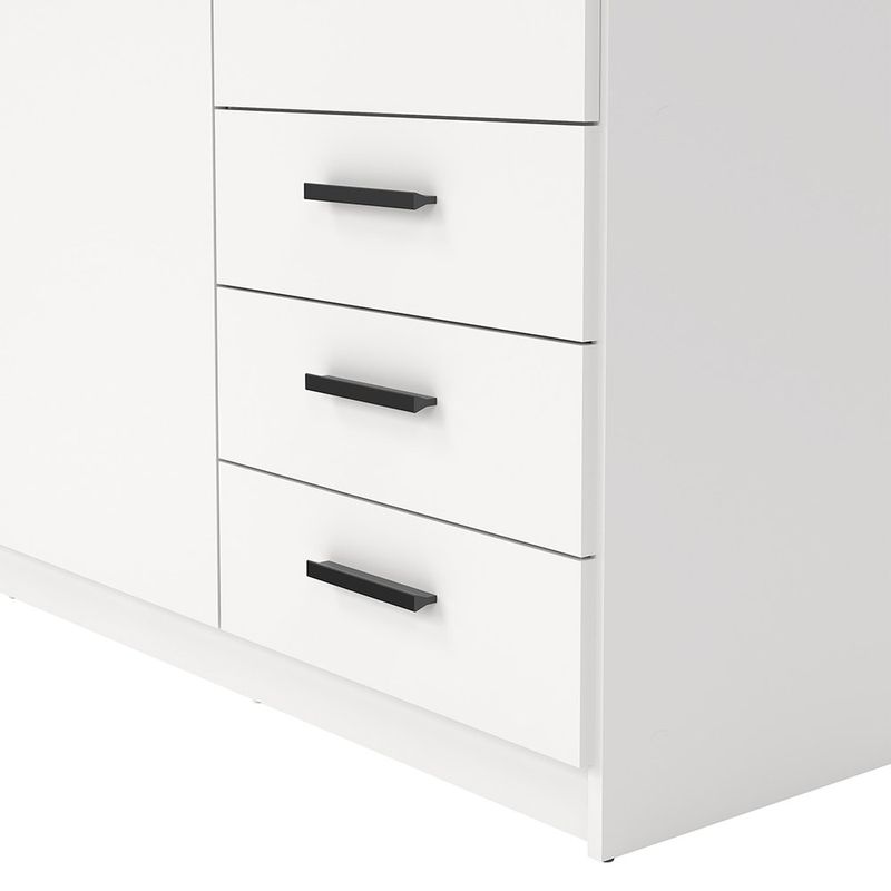 Armario Sprint Blanco de 3 Puertas y 3 Gavetas para Dormitorio de 147 x 49.8 x 200.4 cm