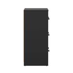 Gavetero May Negro de 3 Gavetas para Dormitorio de 72.4 x 30 x 68.3 cm