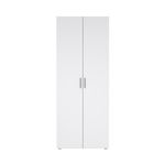 Armario Turin Beige y Blanco de 2 Puertas con Repisas y Barra de 78.7 x 49.75 x 200.9 cm