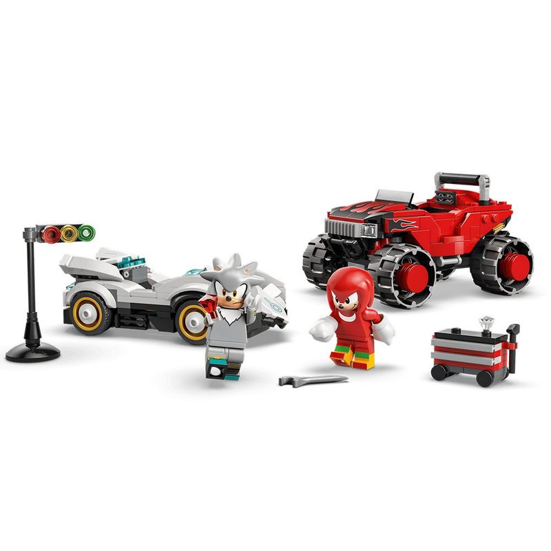 LEGO Sonic Auto de Silver vs Monster Truck de Knuckles de 378 Piezas