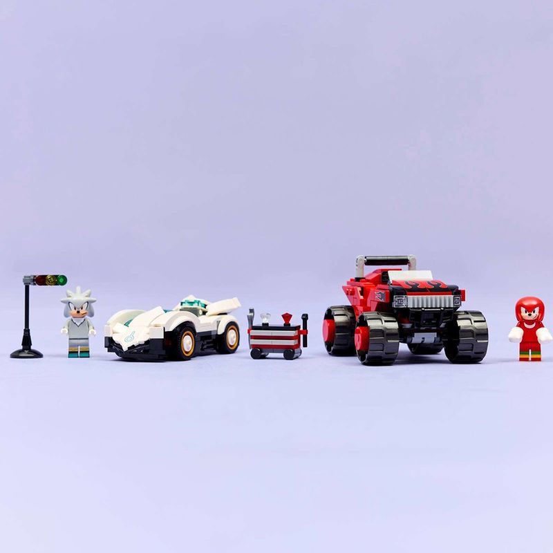 LEGO Sonic Auto de Silver vs Monster Truck de Knuckles de 378 Piezas