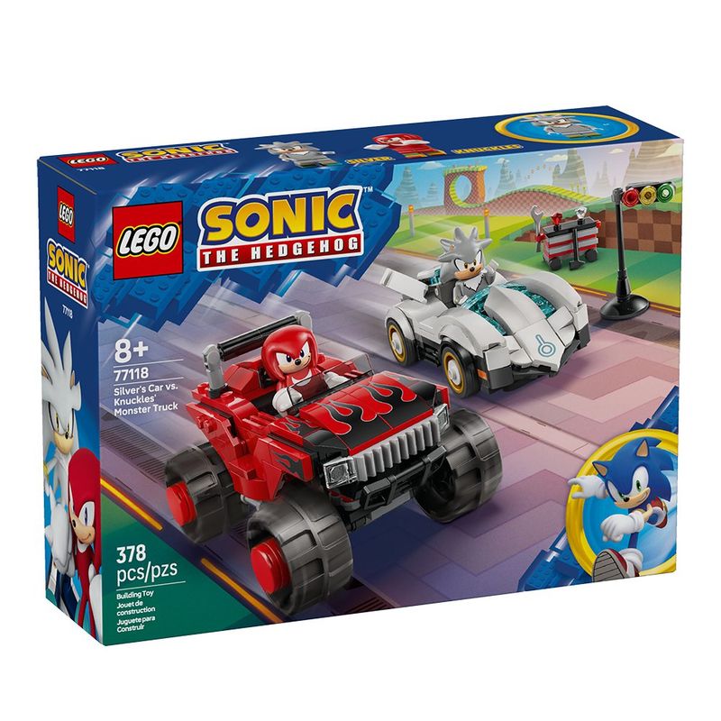 LEGO Sonic Auto de Silver vs Monster Truck de Knuckles de 378 Piezas