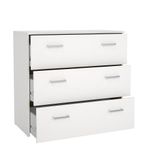 Gavetero Space Blanco de 3 Gavetas para Dormitorio de 74.1 x 36 x 69.9 cm