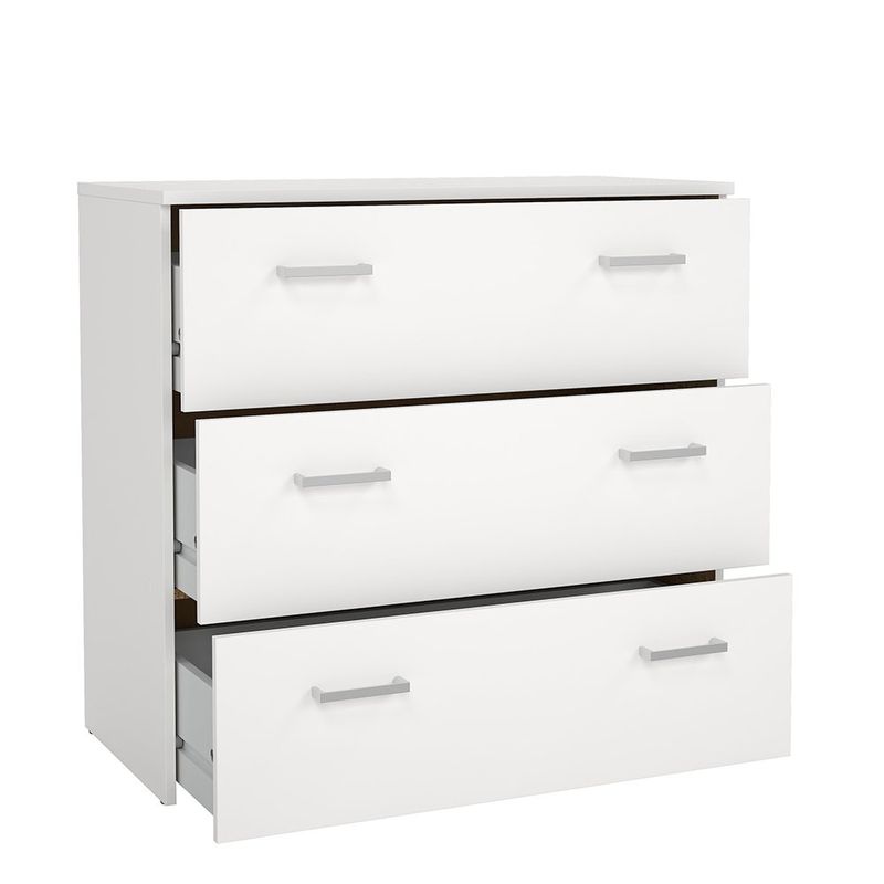 Gavetero Space Blanco de 3 Gavetas para Dormitorio de 74.1 x 36 x 69.9 cm