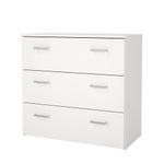 Gavetero Space Blanco de 3 Gavetas para Dormitorio de 74.1 x 36 x 69.9 cm