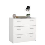 Gavetero Space Blanco de 3 Gavetas para Dormitorio de 74.1 x 36 x 69.9 cm