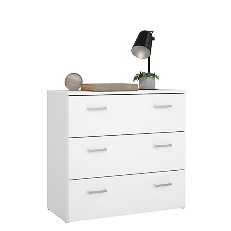 Gavetero Space Blanco de 3 Gavetas para Dormitorio de 74.1 x 36 x 69.9 cm