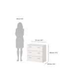 Gavetero Space Blanco de 3 Gavetas para Dormitorio de 74.1 x 36 x 69.9 cm
