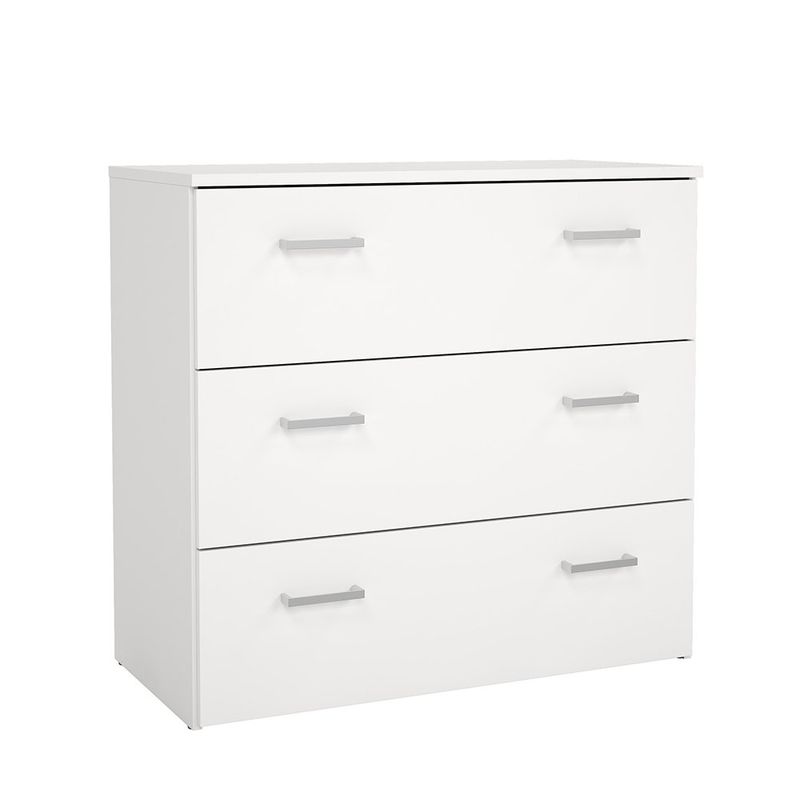 Gavetero Space Blanco de 3 Gavetas para Dormitorio de 74.1 x 36 x 69.9 cm
