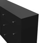 Gavetero Doble May Negro de 6 Gavetas para Dormitorio de 143.1 x 30 x 68.3 cm