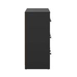 Gavetero Doble May Negro de 6 Gavetas para Dormitorio de 143.1 x 30 x 68.3 cm