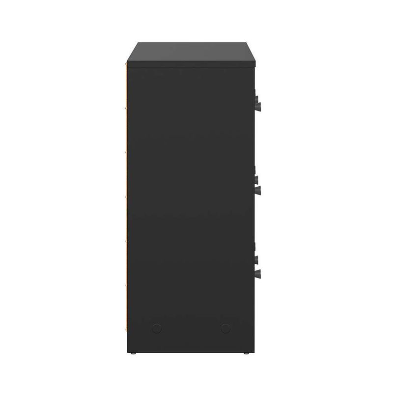 Gavetero Doble May Negro de 6 Gavetas para Dormitorio de 143.1 x 30 x 68.3 cm