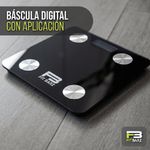 Báscula Inteligente con Capacidad 180 Kg Color Negro