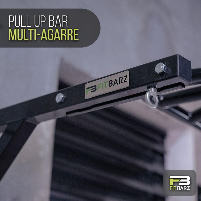 Barra para Pull Up Multi Agarre Capacidad de Carga 150 Kg Color Negro