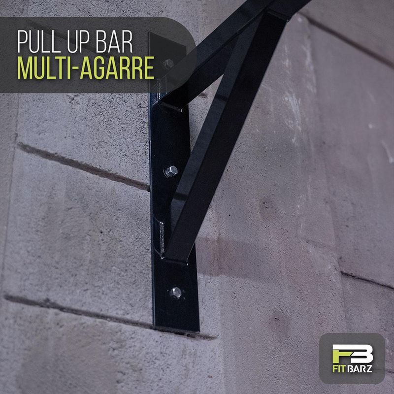 Barra para Pull Up Multi Agarre Capacidad de Carga 150 Kg Color Negro