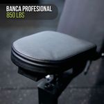 Banca Plana Profesional para Press con Capacidad de Carga de 250 kg Color Negro