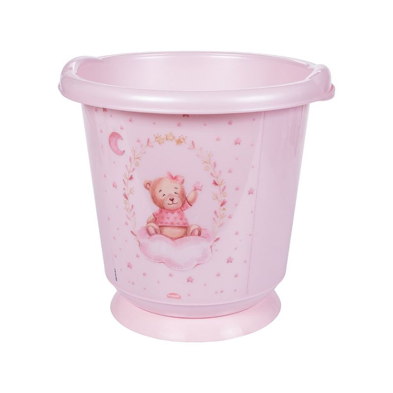 Tina para Bebé Decora 17.2 Litros Diseño Oso Color Rosado