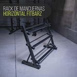 Rack para Mancuernas Horizontal de 2 Niveles de 120 X 100 Cm Color Negro