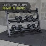 Rack para Mancuernas Horizontal de 2 Niveles de 120 X 100 Cm Color Negro